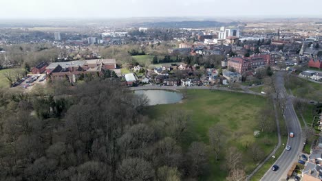 Shenfield-Common-Essex-UK-Brentwood-in-background-Aerial-Footage