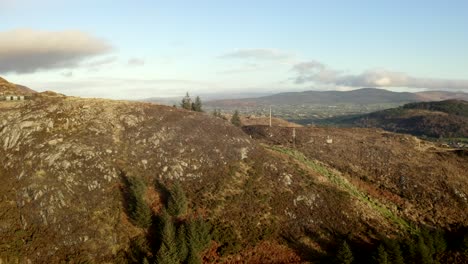 Wintery-evening-at-Ring-of-Gullion,-Newry,-Northern-Ireland