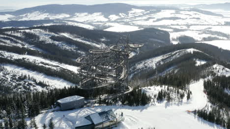 The-Sky-Walk-lookout-view-from-the-top-of-a-winter-mountain,Czechia