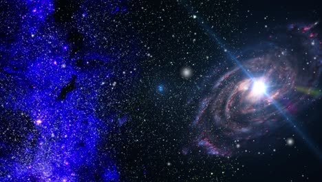 4k-Blaue-Nebelwolke-Mit-Einer-Sich-Nähernden-Galaxie-Im-Universum