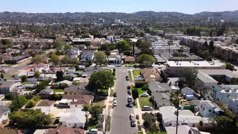 Panoramic-view-of-Burbank-city,-Los-Angeles