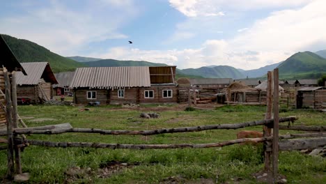 Animal-Farm-In-Beautiful-Remote-Rural-Village-In-Xinjiang,-China