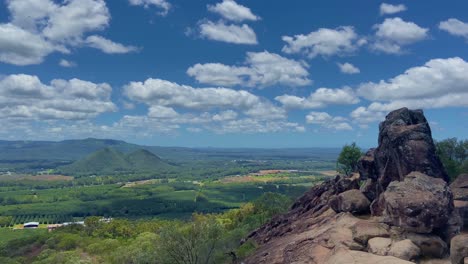 Dramatic-wide-shot-looking-out-over-the-Glasshouse-Mountains-from-the-summit-of-Mount-Ngungun