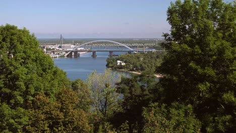 Long-clip-of-the-Podilskyi-Bridge-over-Dnieper-River-in-Kiev