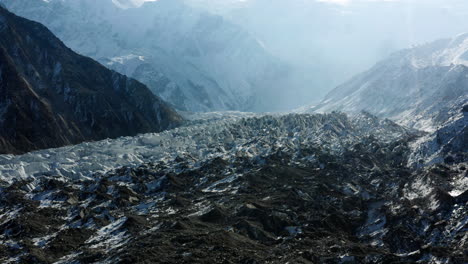 Panorama-Of-Raikot-Glacier-With-Himalayas-Mountain-Range-In-Nanga-Parbat,-Pakistan