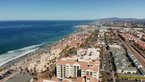 Sideways-aerial-view-over-Oceanside-California