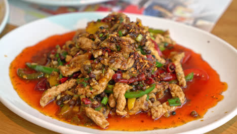 stir-fried-pork-with-Mala-Chilli---Chinese-food-style
