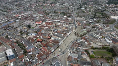 Sudbury-Suffolk-in-pandemic-shops-closed-in-lockdown-UK-Aerial-footage-4K