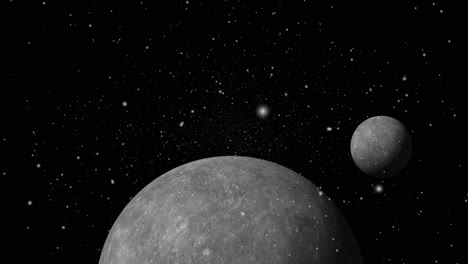Planetas-Similares-Al-Mercurio-Moviéndose-En-El-Universo