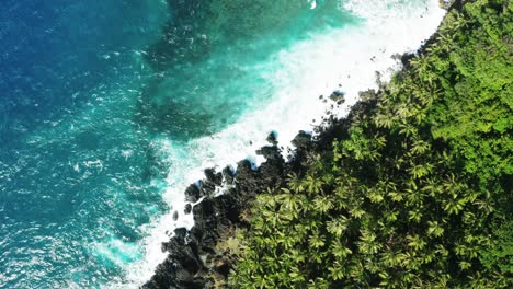 Luftbild-Von-Oben-Nach-Unten-Auf-Die-Küste-Der-Insel-Siargao,-Philippinen