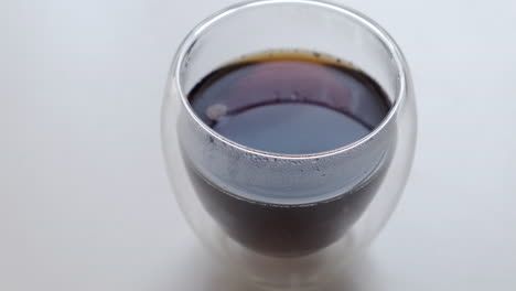 Hot-Black-Coffee-In-A-Clear-Double-Wall-Glass