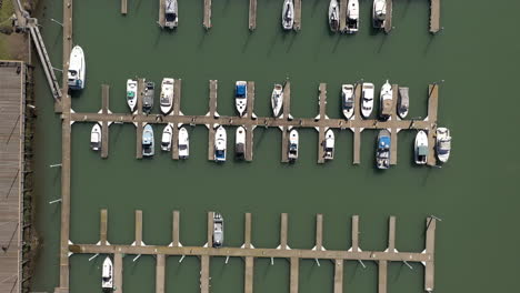 Rows-of-boats-st-Brookings-harbor-in-Oregon
