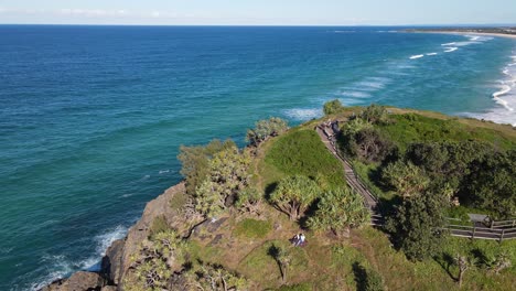 Lookout-Point-Surrounded-With-Green-Trees-At-Norries-Headland-In-New-South-Wales,-Australia
