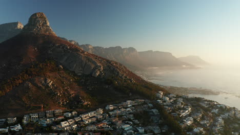 Suburbs-Of-The-Cape-Town-City-At-The-Foot-Of-Lion's-Head-Mountain-In-South-Africa
