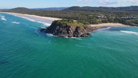 Panorama-Der-Landzunge-Von-Norries-Zwischen-Norries-Cove-Und-Cabarita-Beach-Im-Nordosten-Von-NSW,-Australien