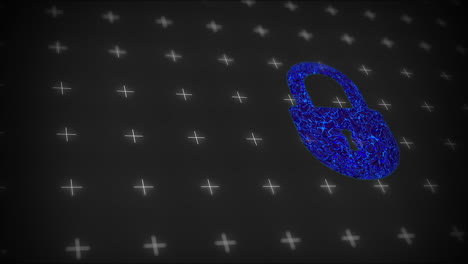 Locked-padlock-in-blue-color.-Organic-effect