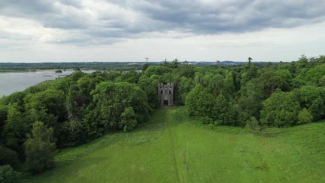 Aerial-view-of-Gothic-Arch-in-Belvedere-House-Gardens