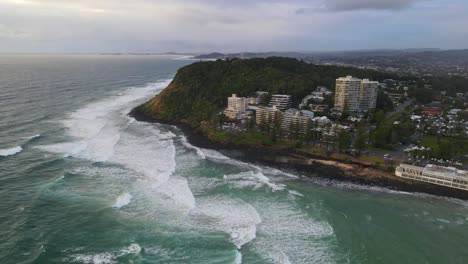 Resort-Structures-And-The-City-Landscape-Of-Burleigh-Heads-At-The-Oceanfront-Of-Burleigh-Beach-In-Australia