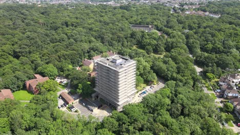 Tower-block-refurbishment-aerial-footage-high-Point-of-view