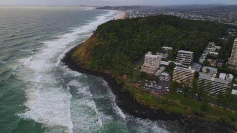 High-Rise-Buildings-At-Burleigh-Heads-National-Park-In-Queensland,-Australia