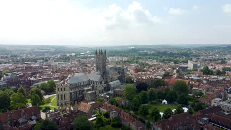 Slow-moving-4K-drone-footage-of-Canterbury-Cathedral