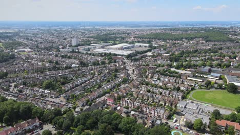 Highams-Park,-East-London-Luftaufnahmen-Aus-Sicht-4k