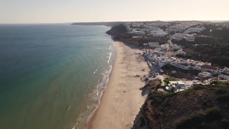 Seafront-real-estate-overlooking-Salema-sand-beach-and-Atlantic-Ocean