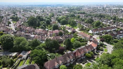 Woodford-Green-Essex-UK-Aerial-footage-of-houses-and-gardens