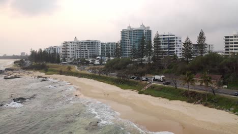 City-Landscape-At-The-Oceanfront-Of-Mooloolaba-Beach-In-Sunshine-Coast-Region,-Queensland,-Australia