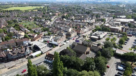 High-Road-Leytonstone--East-London-UK-Aerial-footage