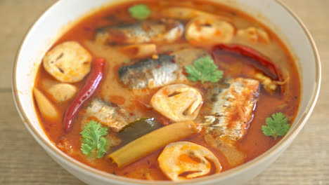 Tom-Yum-canned-mackerel-in-spicy-soup---Asian-food-style