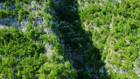 Cascada-Savica-Escondida-En-Un-Acantilado-Escarpado-En-El-Parque-Nacional-Triglav-En-Eslovenia