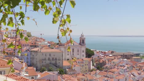 A-View-of-Lisbon's-Historical-Alfama-District-on-a-Sunny-Summer's-Day-from-Portas-do-Sol
