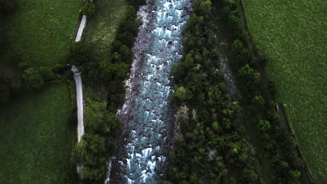 Exotic-wild-stream-of-Sorrosal-waterfalls-channel-Spain-Broto