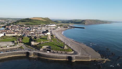 Aberystwyth-Castle-Wales-Uk-Luftaufnahmen