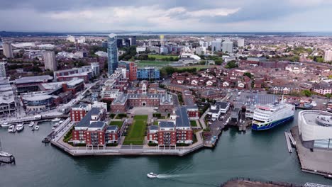 Wightlink-Gunwharf-Terminal-At-Portsmouth-Harbour-In-UK