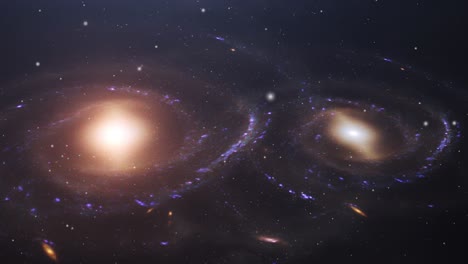 Zwei-Spiralgalaxien-Im-Universum