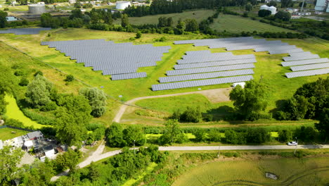 Aerial-View-Of-Solar-Panels-Under-The-Sunlight