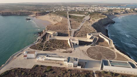 Aerial-view-of-Fortress-of-Sagres,-Portugal
