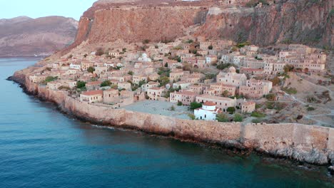 Sunny-aerial-view-of-the-breathtaking-Monemvasia-fortified-town