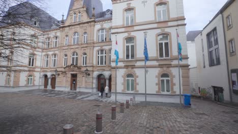 Das-Ministerium-Für-Auswärtige-Und-Europäische-Angelegenheiten-In-Der-Stadt-Luxemburg,-Luxemburg,-Statische-Weitschuss
