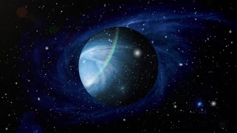 Ein-Blauer-Planet,-Der-Sich-Im-Großen-Universum-Bewegt
