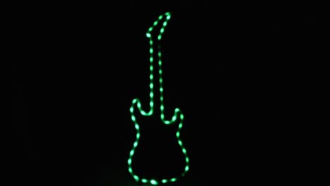 Unfocused-Electric-guitar-shape-with-green-LED's
