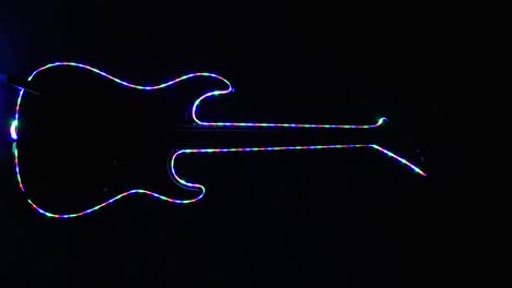 Horizontal-Electric-guitar-shape-with-multicolored-LED's-changing