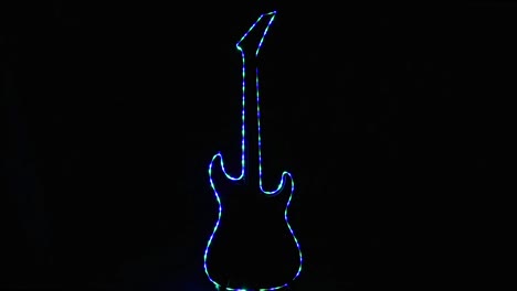 Electric-guitar-shape-with-multicolored-LED's-changing-slowly