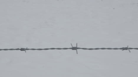 dolly-over-barbed-wire-with-snow-in-the-background