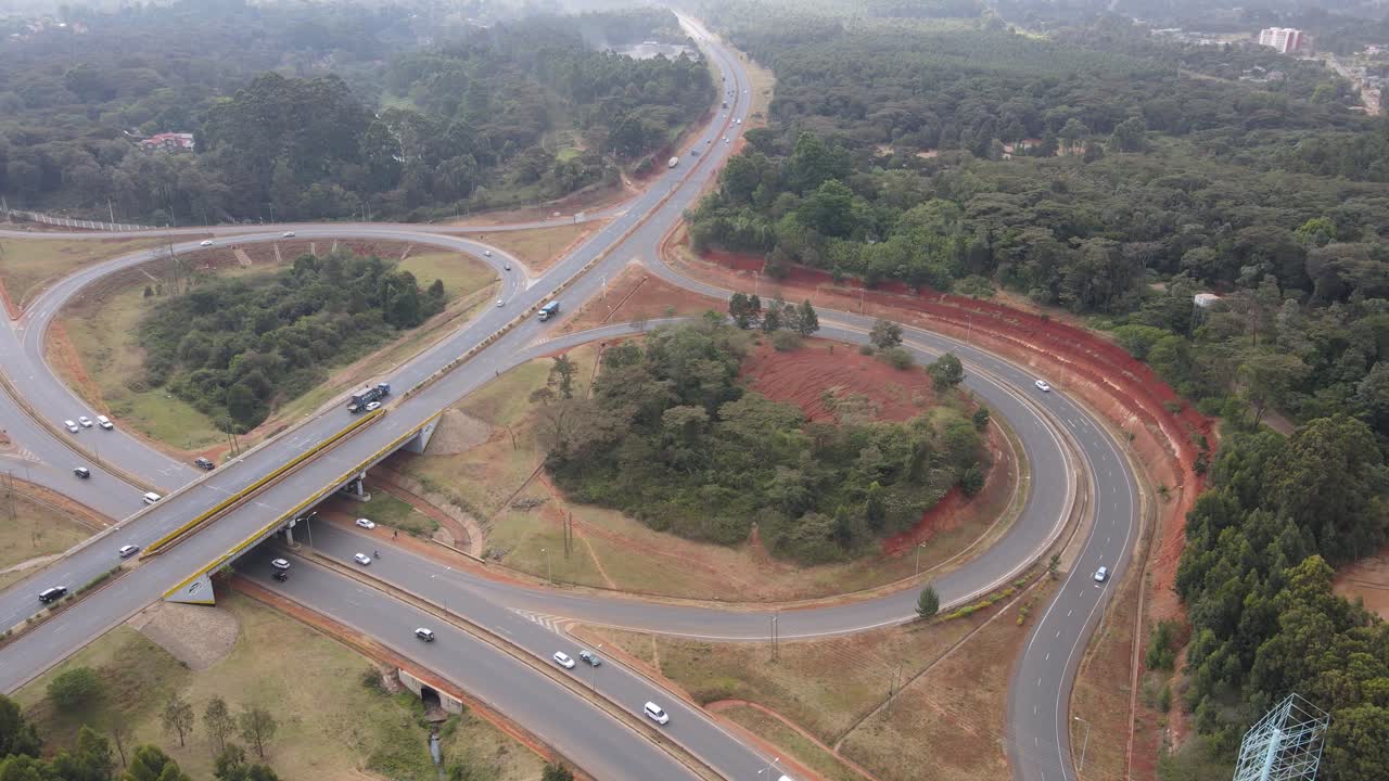 Premium stock video - Traffic on interchange of nairobi southern bypass ...