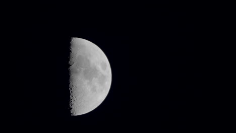 First-Quarter-Moon---Half-Moon-Rising-At-The-Night-Sky