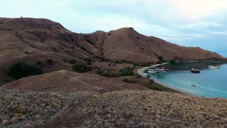 aerial-view-of-mountain-uninhabited-island-in-komodo-national-park-famous-for-biodiversity-and-Komodo-dragon