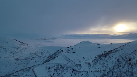 Areal-footage-of-mountain-area-in-Southern-Norway